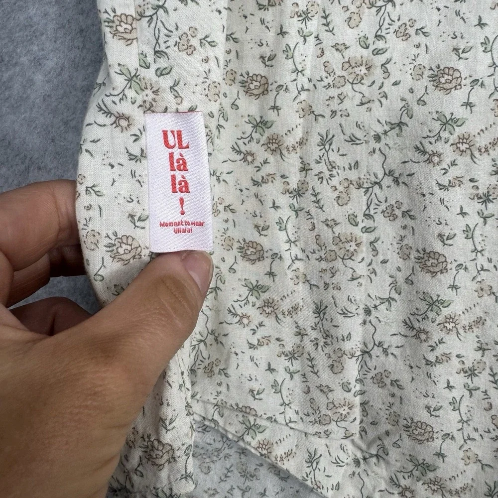 ULlala Floral Cotton VTG Set Delia ShortS Sleep Set Womens L Pajamas 2‎ Piece